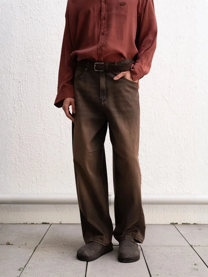 جيستو بنطلون جينز فضفاض جيستو بجيوب